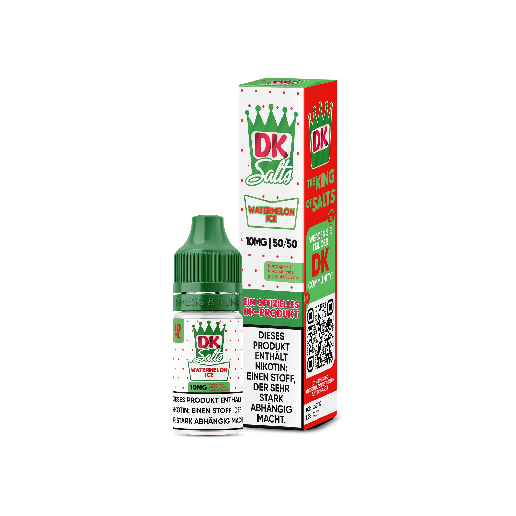 DK Salts Watermelon Ice 10 ml Nikotinsalz Liquid 
